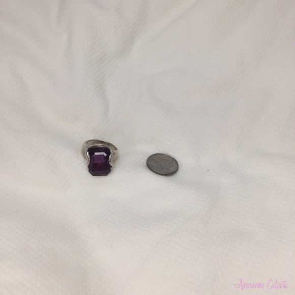 Handcrafted Silver Free-Form Color-Changing Sapphire Ring - Sz 6 - Picture 12 of 13